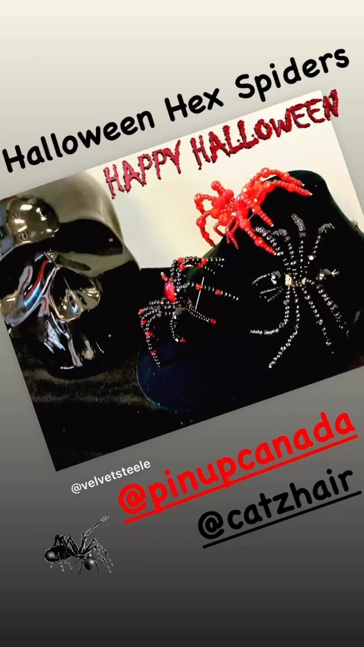 Halloween Hex Spiders get em at @pinupcanada and @catzhair or directly through me! 👻💀🎃