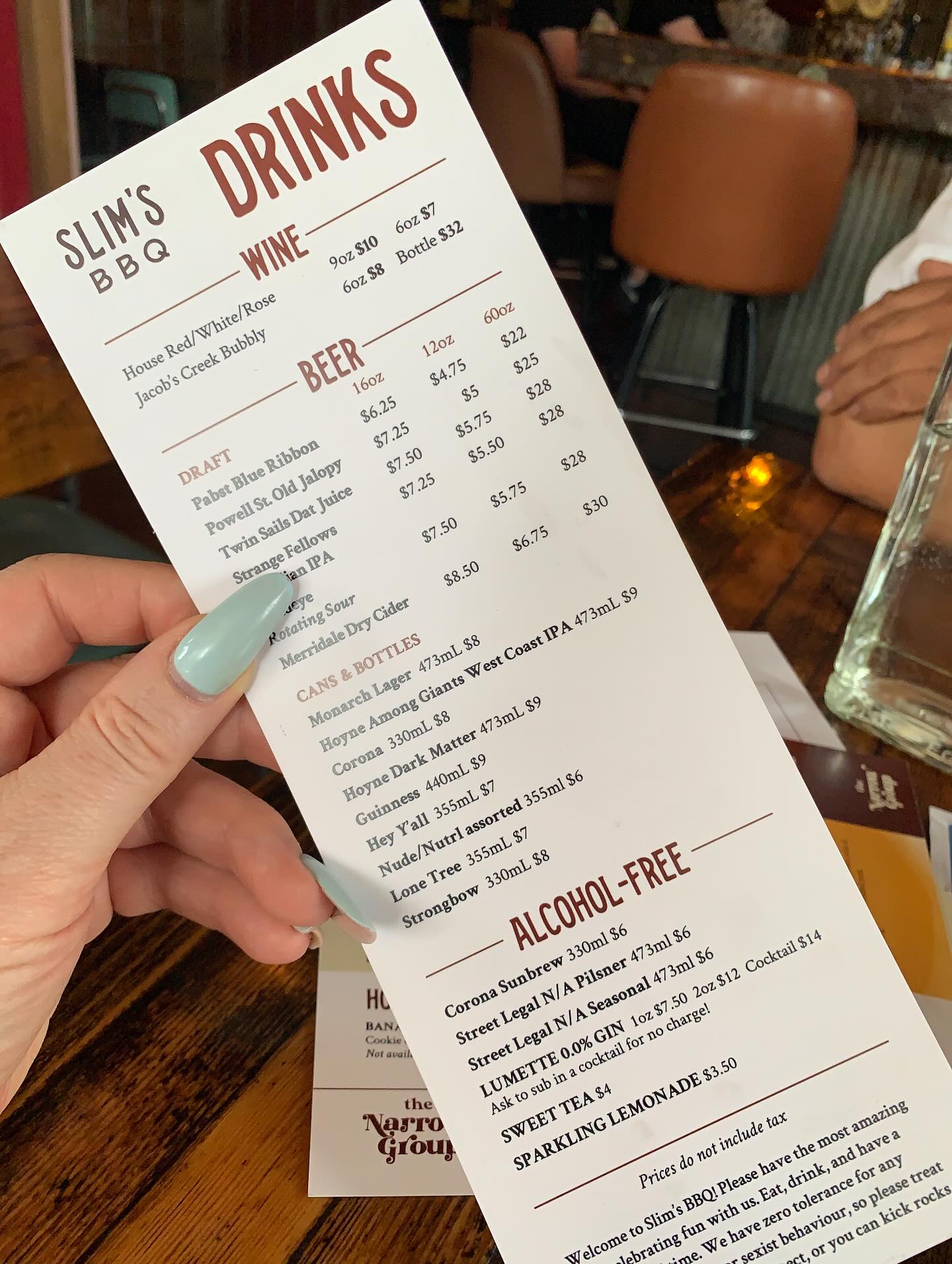 @meatatslimsbbq drinks anyone?